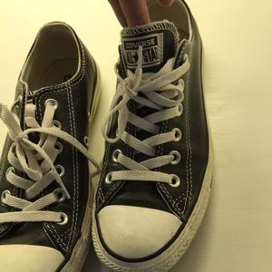 Black Leather Converse